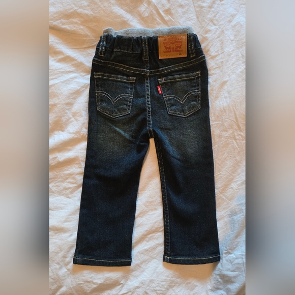 NWT - Levi's 514 Straight fit jeans with grey rib-knit waistband; Size: 18m - Picture 9 of 11